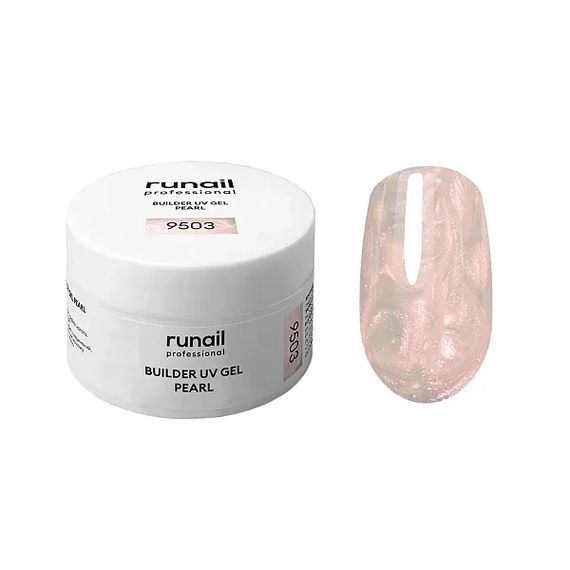 Runail, моделирующий УФ-гель c жемчужным эффектом BUILDER UV GEL PEARL №9503, 15 г