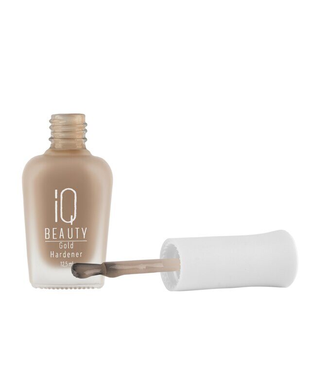IQ Beauty, укрепитель ногтей с коллоидным золотом Gold Hardener Nude, 12.5 мл